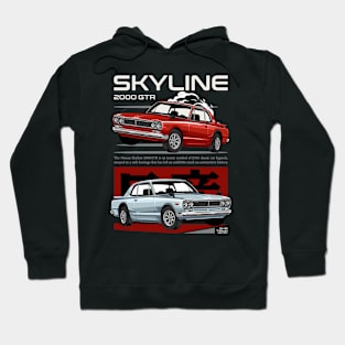 Iconic Skyline 2000 GTR Car Hoodie